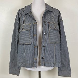 Splendid Striped Denim Style Jacket